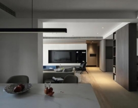 他的117㎡之家，仅以大理石+原木修饰，看似简单，却住出了高级感